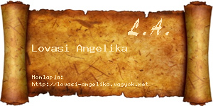 Lovasi Angelika névjegykártya